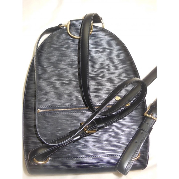 LOUIS VUITTION BLACK LEATHER EPI MABALLION BP - Picture 4 of 5